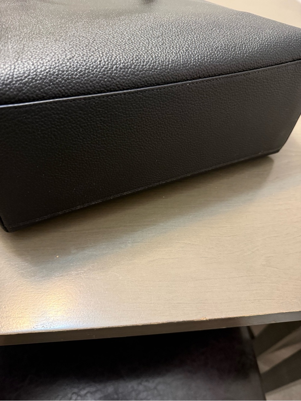 Coach Ava Black Leather Tote with Gold Chain Handles - Picture 5 of 5